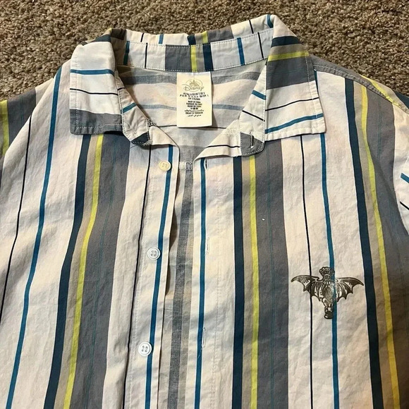 Disney Collection Shirt Men’s Small Button Up Short Sleeve Haunted Mansion - Picture 6 of 7